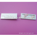 laser logo rectangle tag metal plate